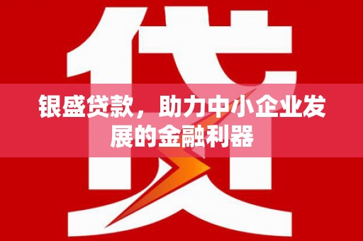 肥西银盛贷款，助力中小企业发展的金融利器
