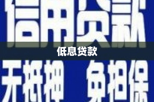 肥西低息贷款
