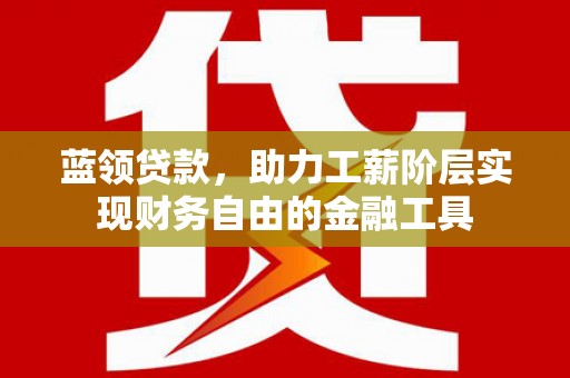 肥西蓝领贷款，助力工薪阶层实现财务自由的金融工具